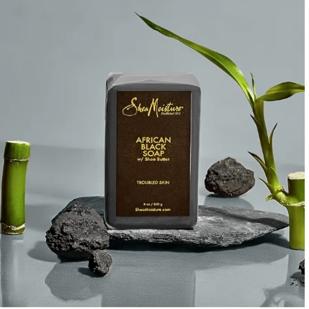 2pk Shea Moisture African Black Soap W/Shea Butter For Blemish Prone Oily Skin - Picture 11 of 12